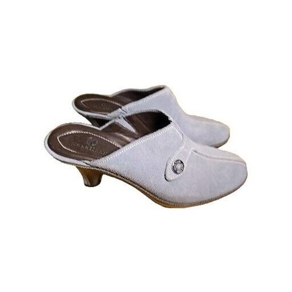 Cole Haan Women’s Blue Suede Clogs Mule Slide Shoes 3” Heel. US Size 7B - Picture 3 of 7